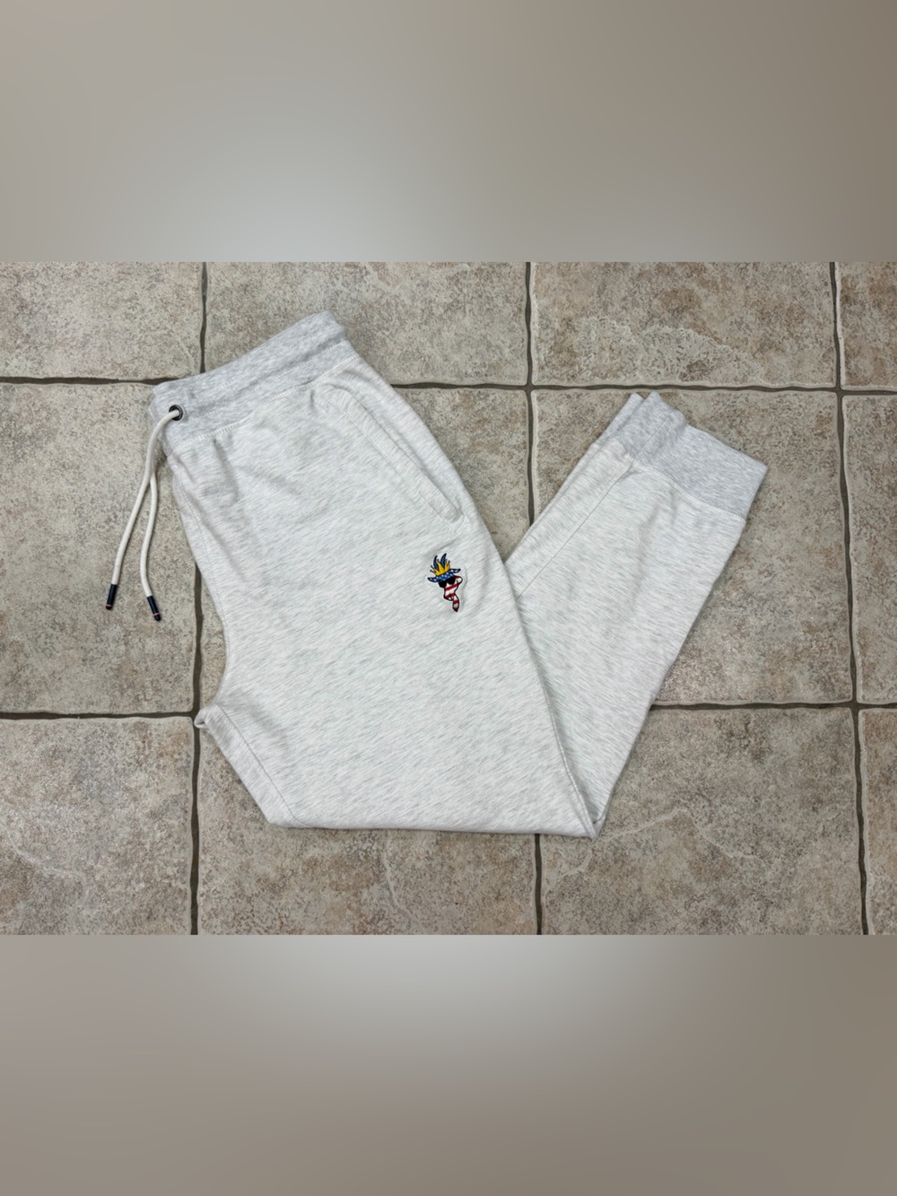 Men’s GOAT USA Gray Jogger Pants with Drawstring size large